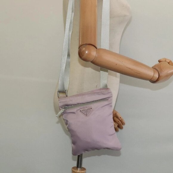 PRADA Shoulder Bag Nylon Pink Silver Auth fm4754 - Picture 8 of 16